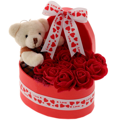 Rose decoration with teddy bear