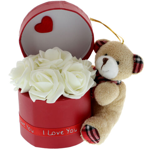 I love you teddy bear arrangement 14cm