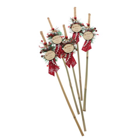 Bețe Moș Nicolae Bambus Păzea că vine Set 5 buc