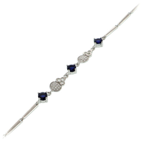 Silver Bracelet Blue Jewel