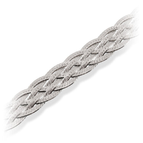 Raffia Bracelet Wide Silver