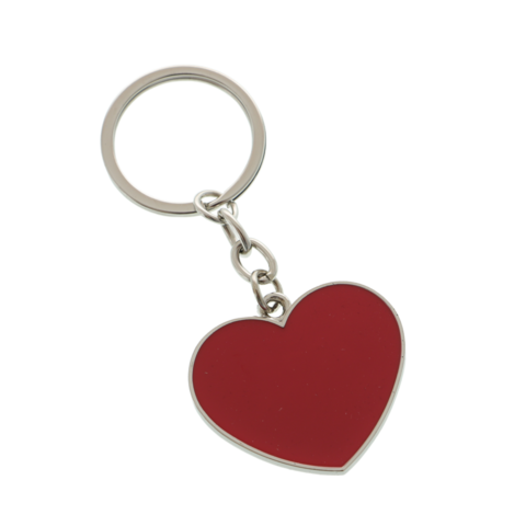 Breloc Metalic Inimă Roșie Personalizabil – Cadou Elegant pentru Femei