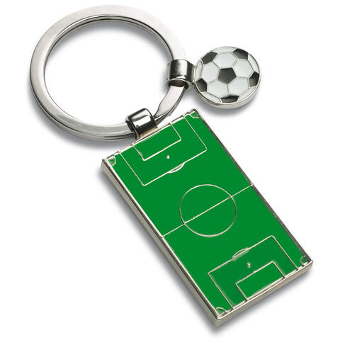 Footbal field keyring and ball