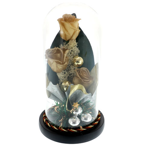 Bouquet 3 Golden Cryogenic Christmas Roses