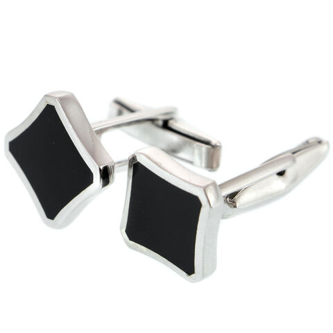 Square Line Silver Cufflinks