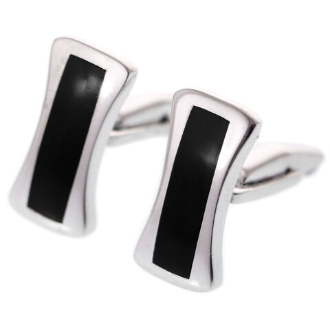 Silver Velvet Lines Cufflinks