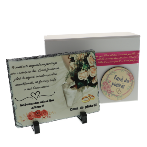 Cadou nunta personalizat pe piatra naturala