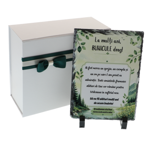 Cadou pentru Bunicul Personalizat pe Piatră Naturală