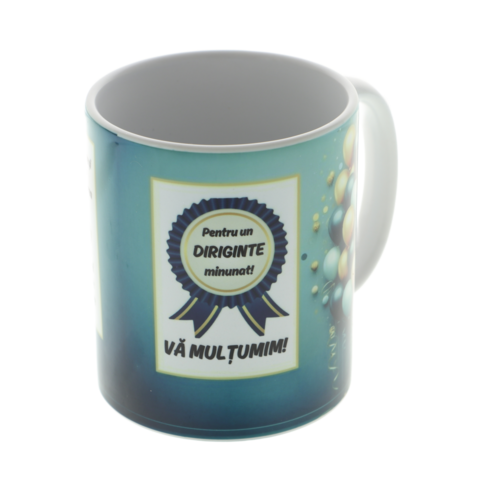 Cadou pentru Diriginte - Cană Personalizată cu Baloane
