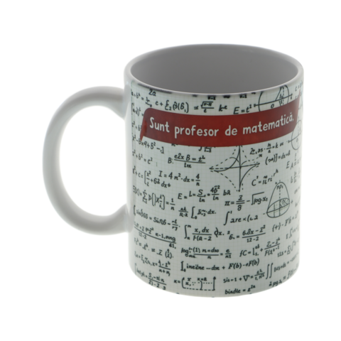 Cadou Profesor Matematică - Cană Personalizată 350ml