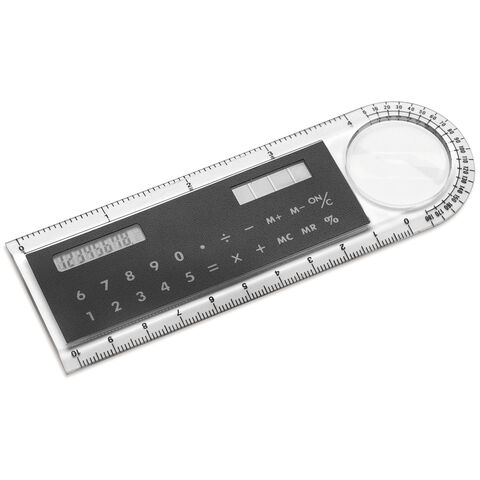 Solar calculator with ruler