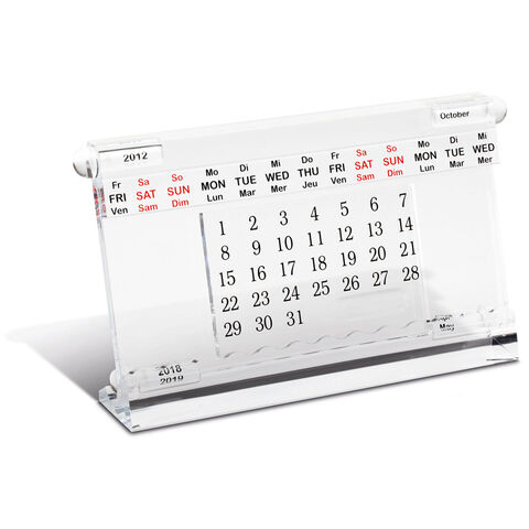 Calendar de birou transparent