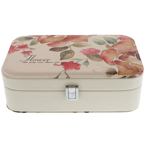 Elegant flower jewelry box