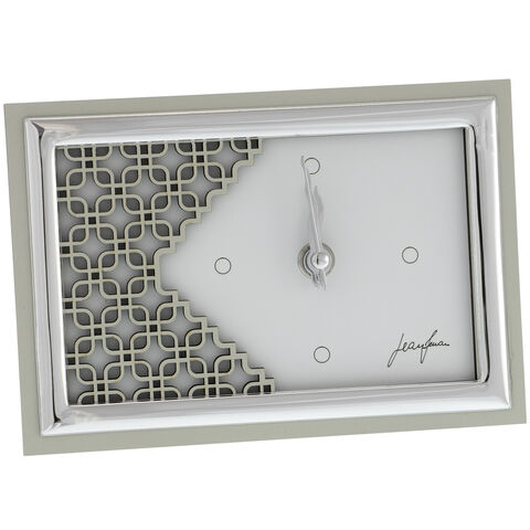 Silver Plated Clock Italian Pattern