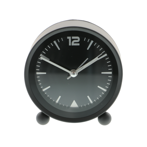 Ceas cu alarma Moray Retro metalic negru 10cm