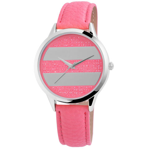 Women's watch pink mirror