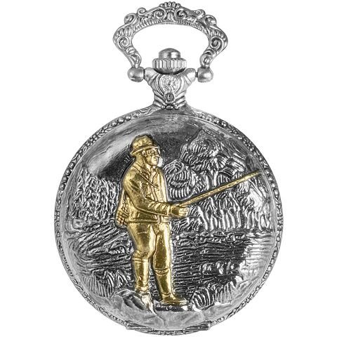 Fishing gift pocket watch