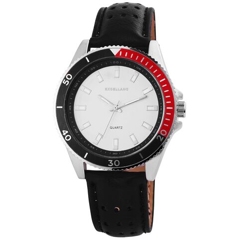 Wrist watch for men red black