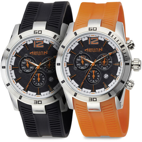 Wrist watch chronos orange