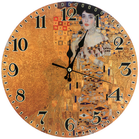 Klimt wall clock: Adele
