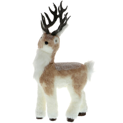 Deer with fluffy fur 42cm
