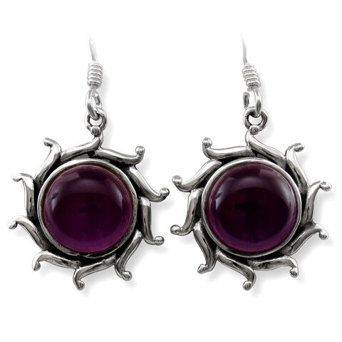 Amethyst Silver Earrings