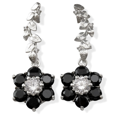 Black Flower Earrings