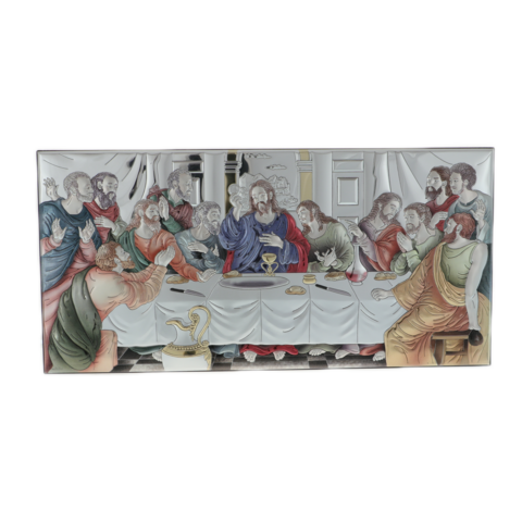 The Last Supper icon with silver colored finish 50cm