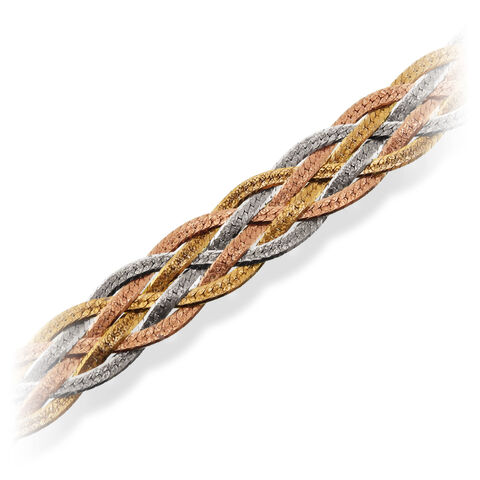 Silver Gold braided necklace