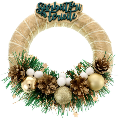 Christmas Wreath Gold Star