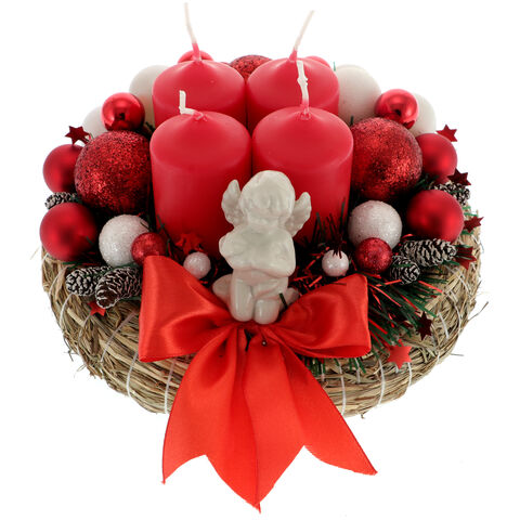 Red Advent Wreath