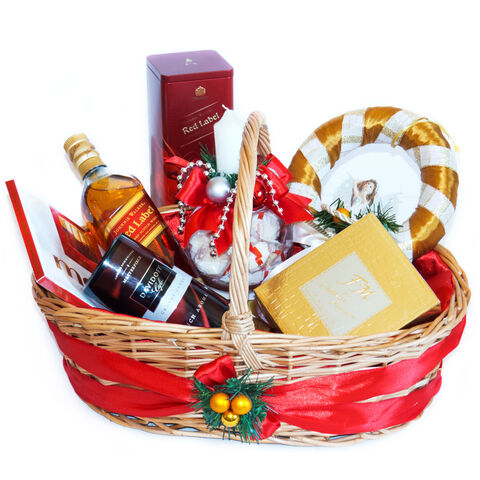 Golden Luxury Christmas Gift Basket