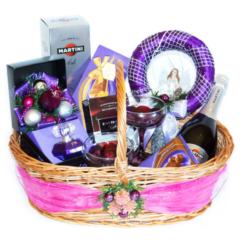 Purple Luxury Christmas Gift Basket