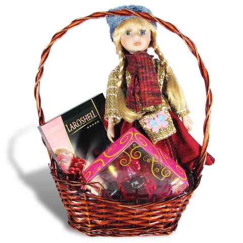 Doll gift basket