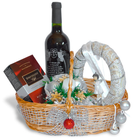 Silver Christmas Basket