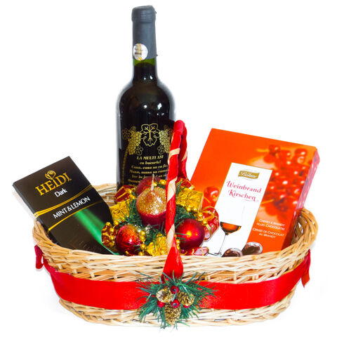 Cherry Christmas Basket