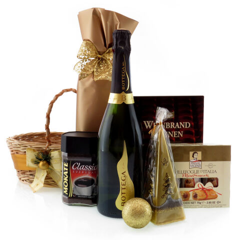 Gold Christmas Basket