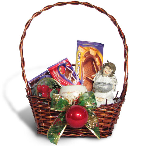 Gift basket Angel with candle holder