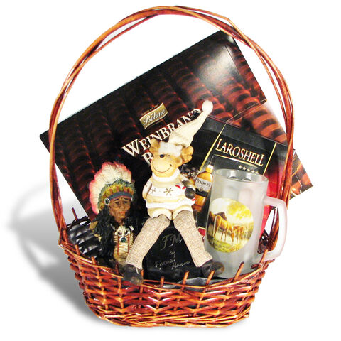 Indian w/ moose gift basket