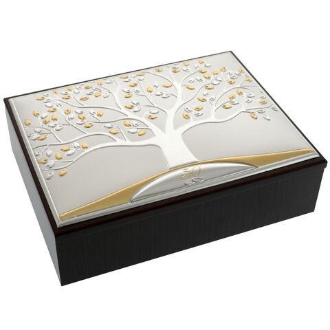 Gold wedding jewelry box