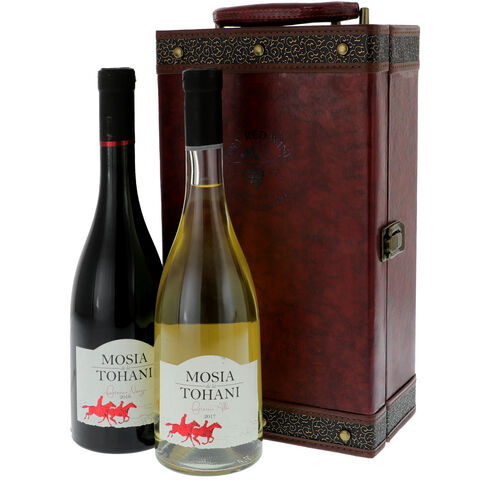 Gift box with accessories and wine