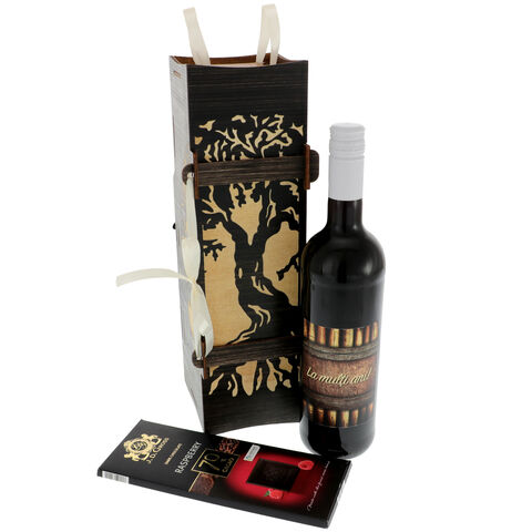 Wine Box with Chocolate Tree of Life
