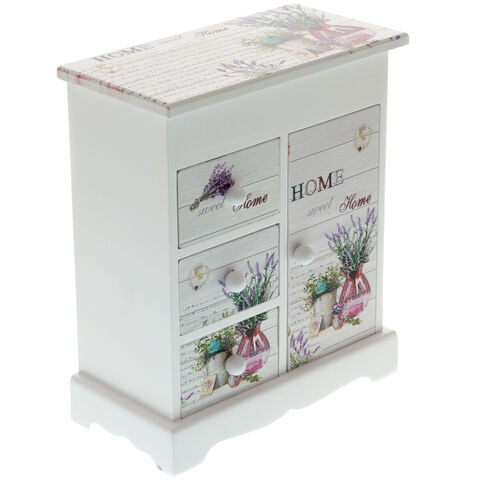 Jewelry Box with Lavender in Pink Vase