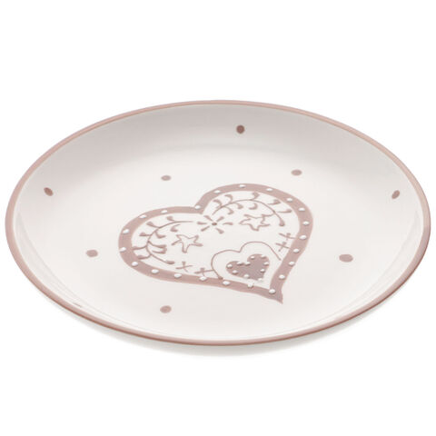 Decorative ceramic plate brown