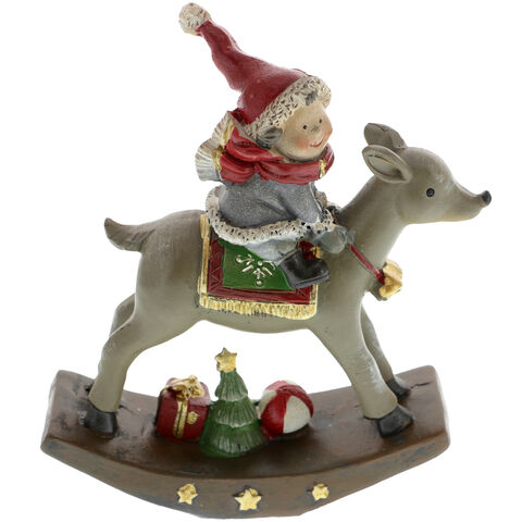 Christmas figurine with deer and child