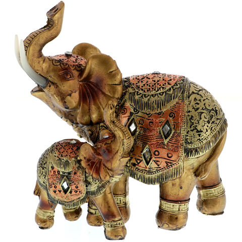 Decorative elephant-shaped figurine