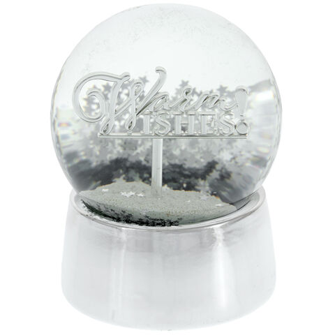 Big snow globe silver Warm Wishes