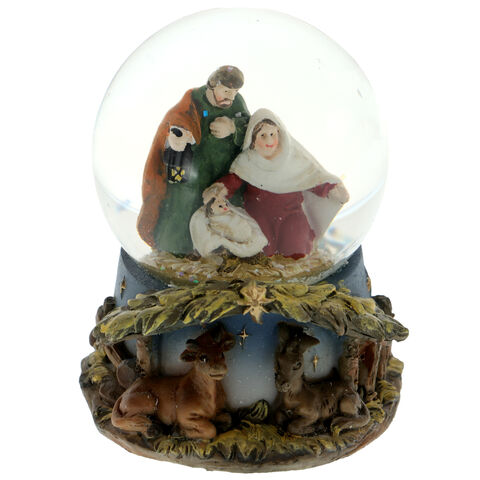 Manger snow globe 9cm