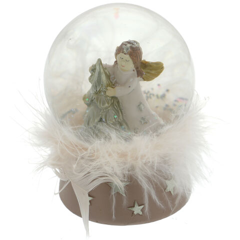 Snow globe with angel and Christmas tree