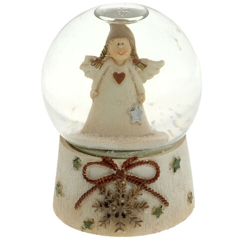 Snow globe rustic angel